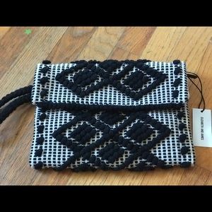 Elizabeth and James embroidered clutch w/wristlet